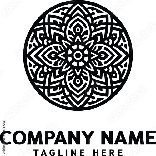 Mandala logo design. Abstract beauty Mandala. Floral ornament. Decorative circle ornament style