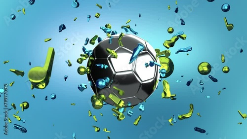 3d Render Particle Football Background (ID: 799770915)