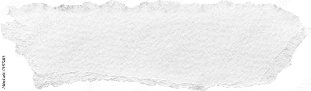White Torn Paper Piece