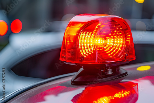 Red Color Emergency Light Warning Vehicular Police Alarm Siren 