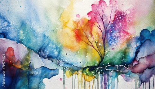abstract watercolor background, "Nature's Symphony: Exploring the Intricate Beauty of Abstract Watercolor"