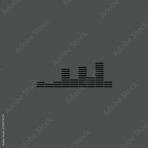 Abstract Sound wave logo template dimple icon.