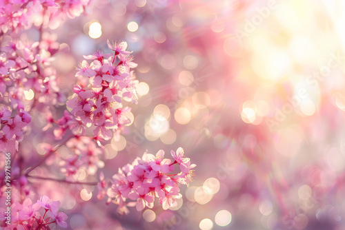 Soft Spring Glow  Pink Blossoms and Bokeh Delight