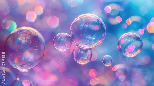 Abstract beautiful flying bubbles on a colorful background ,background with colorful and vibrant bubbles ,Abstract beautiful flying bubbles on a colorful background