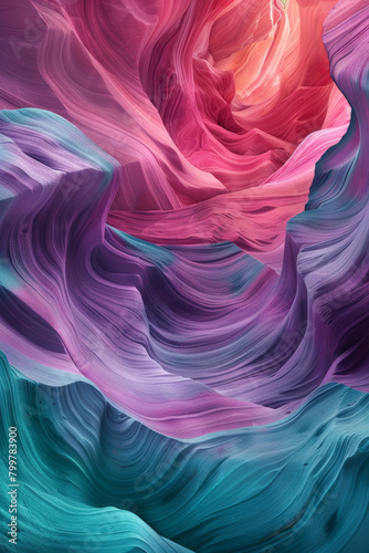 Abstract Nature Background in Pink, Purple, and Teal