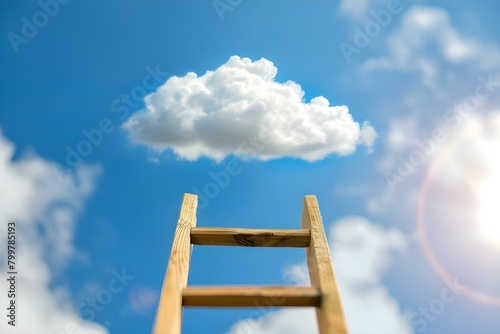 Ascending through the career ladder  A symbol of progression and growth in professional development. Concept Career Growth  Progression  Professional Development  Success  Promotion