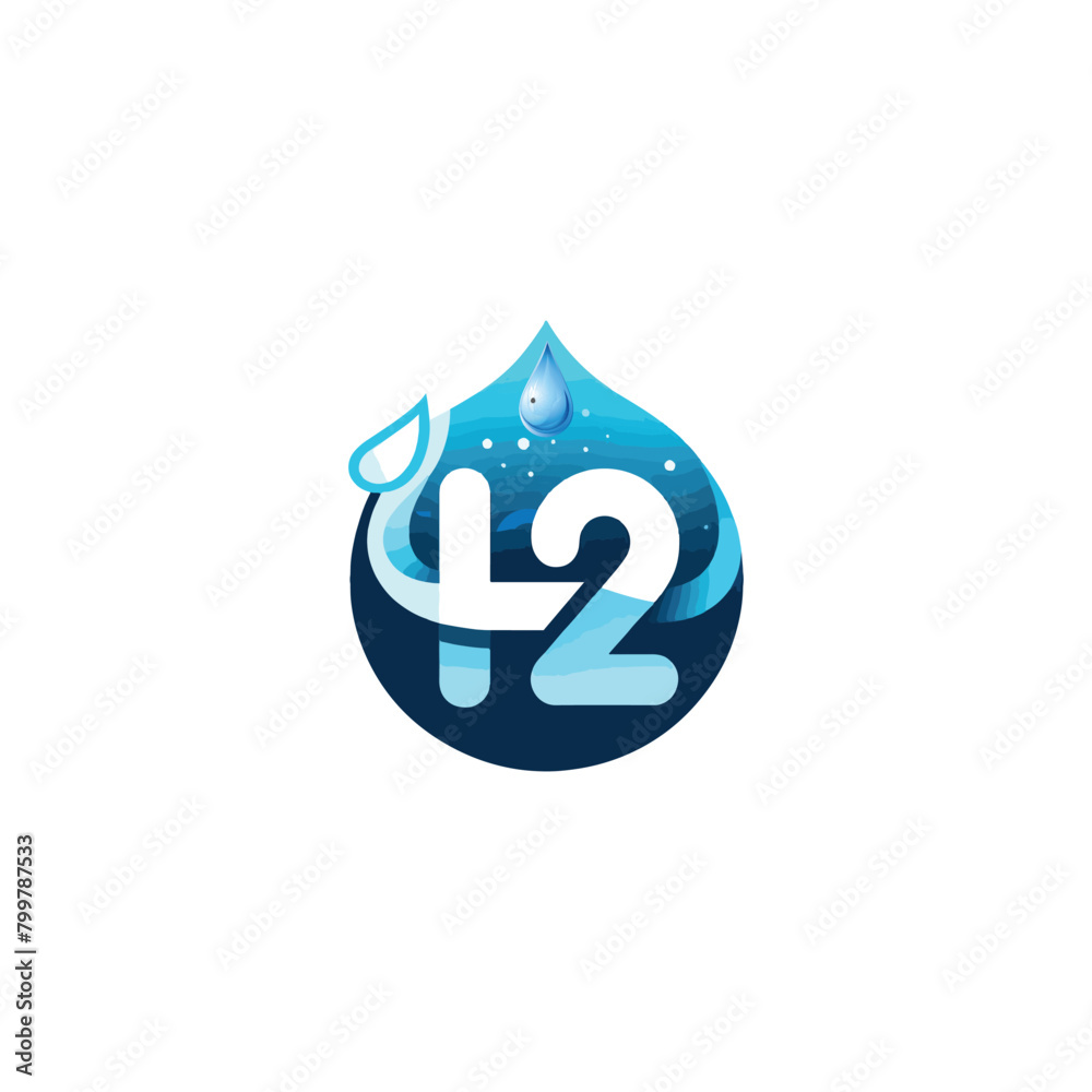 H2O logo design, H2o Letter Water Drop Logo Design With Water Wave Symbol Vector Illustration. H2O logo design, H2o Letter Water Drop Logo Design With Water Wave Symbol Vector Illustration.