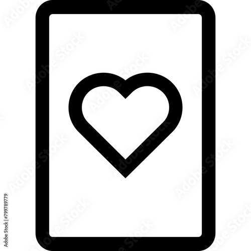 Poker Heart Card