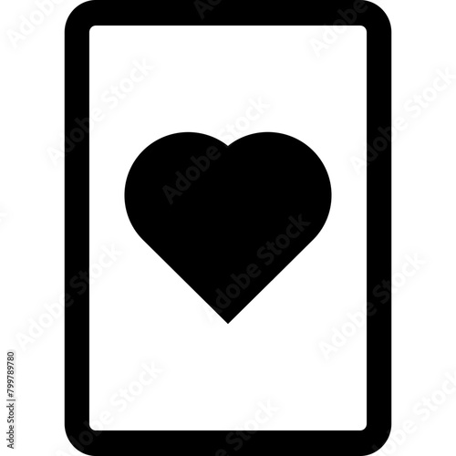 Poker Heart Card