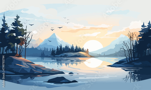 Monsoon Season vector flat minimalistic isolated vector style illustration