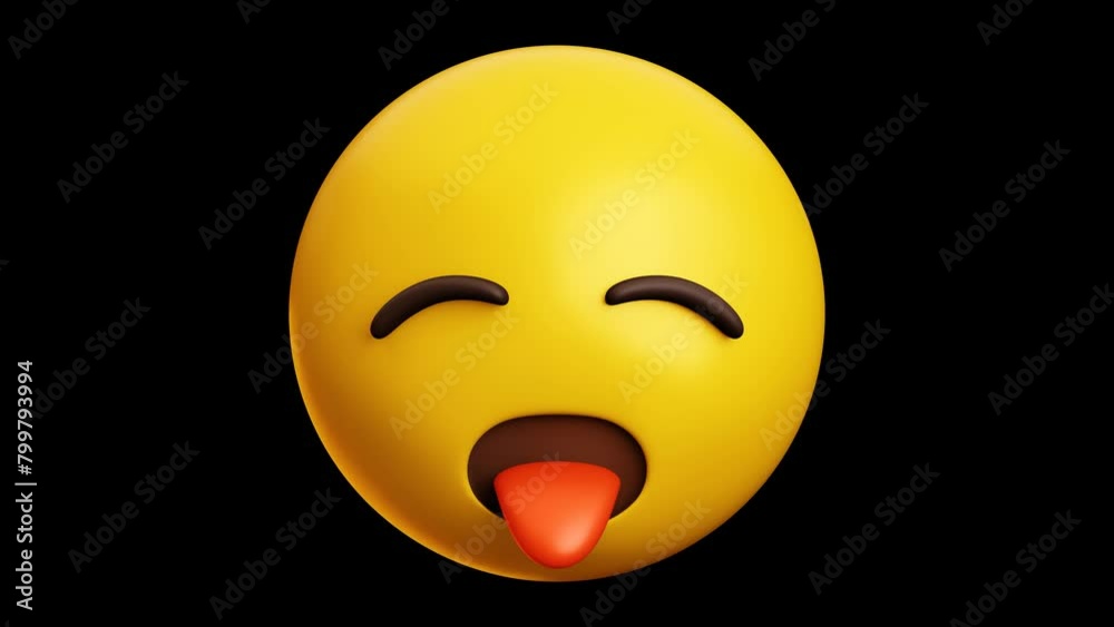 Tired, Exhausted emoji, 3d emoticon animation, Alpha channel, Transparent video Tired, Exhausted emoji, 3d emoticon animation, Alpha channel, Transparent video