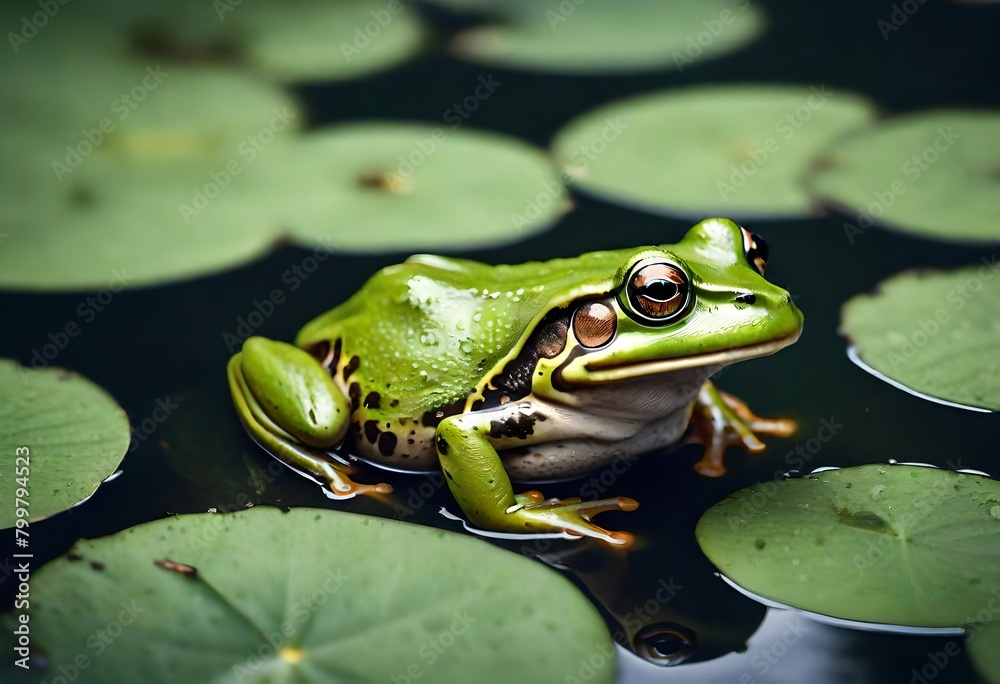 frog in the pond