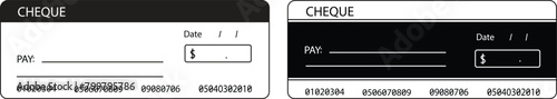Set of Payment cheque icons. bank check vectors symbols. pay check sign in flat styles. Suitable for use on web apps, mobile apps and print media. Banking and Finance Cheque on transparent background.