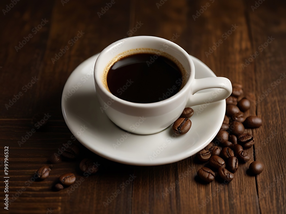 Aromatic Coffee Beans Beside a Steaming Cup of Coffee Aromatic Coffee Beans Beside a Steaming Cup of Coffee