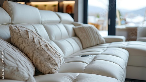 Reclining Sofa Cozy Corner: A photo of a reclining sofa in a cozy corner of a living room