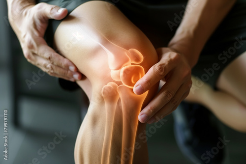 Arthrose, Arthritis Schmerzen im Knie. Verschleiss durch Abnutzung.