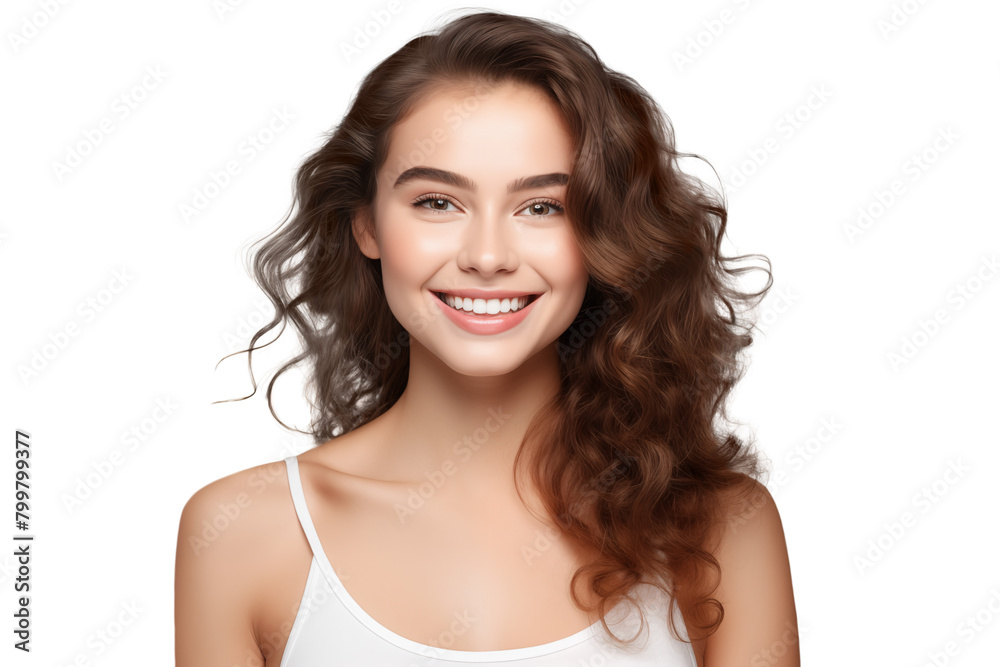 Portrait of young smiling woman isolated on transparent background. Portrait of young smiling woman isolated on transparent background.