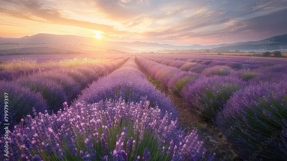 Sunrise symphony in lavender: The soft hues of dawn dance across the lavender fields, creating a tranquil melody of colors. Sunrise symphony in lavender: The soft hues of dawn dance across the lavender fields, creating a tranquil melody of colors.