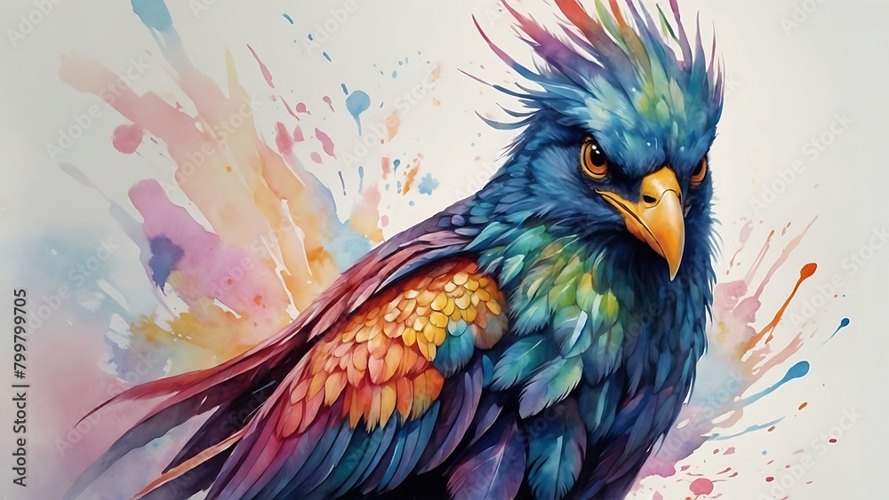 Obraz premium Colorful Feathers bird Abstract Pattern on Background