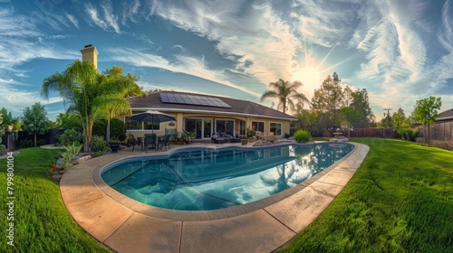 Wallpaper Mural Solar energy development project, innovation, energy saving home innovation Using solar panels to produce renewable energy for use in the home. Torontodigital.ca