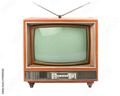 Vintage old tv set, Anita tv on transparent background