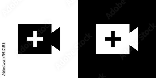 Create video add content symbol icon vector design