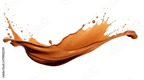 Brown Paint Splash Isolated on the White Background 