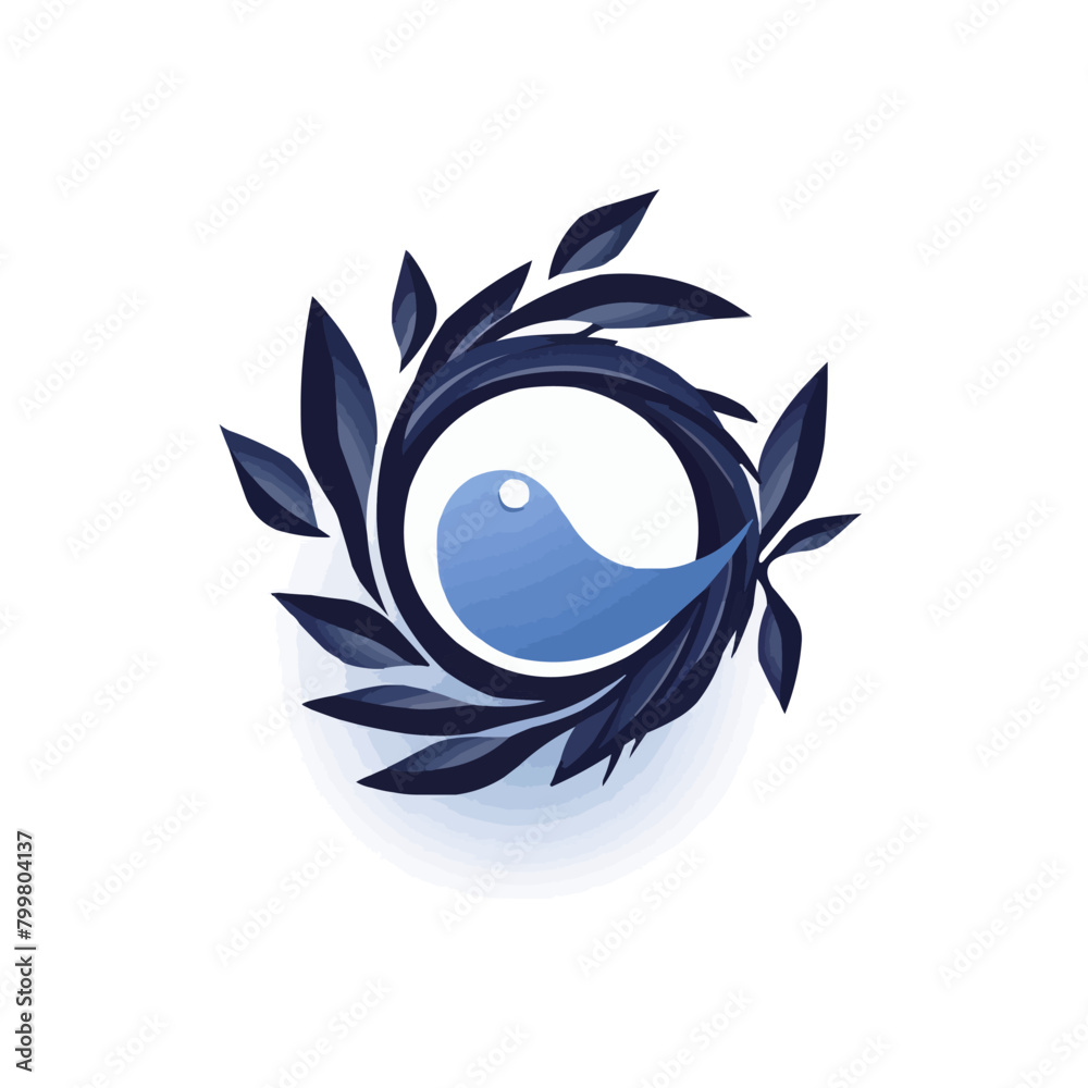 Fototapeta premium bird nest logo icon. bird's nest logo design. -