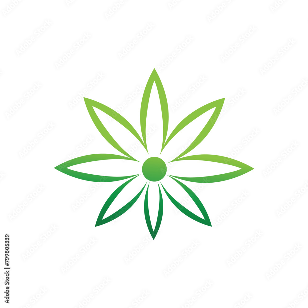 Cannabis logo vector template symbol design
