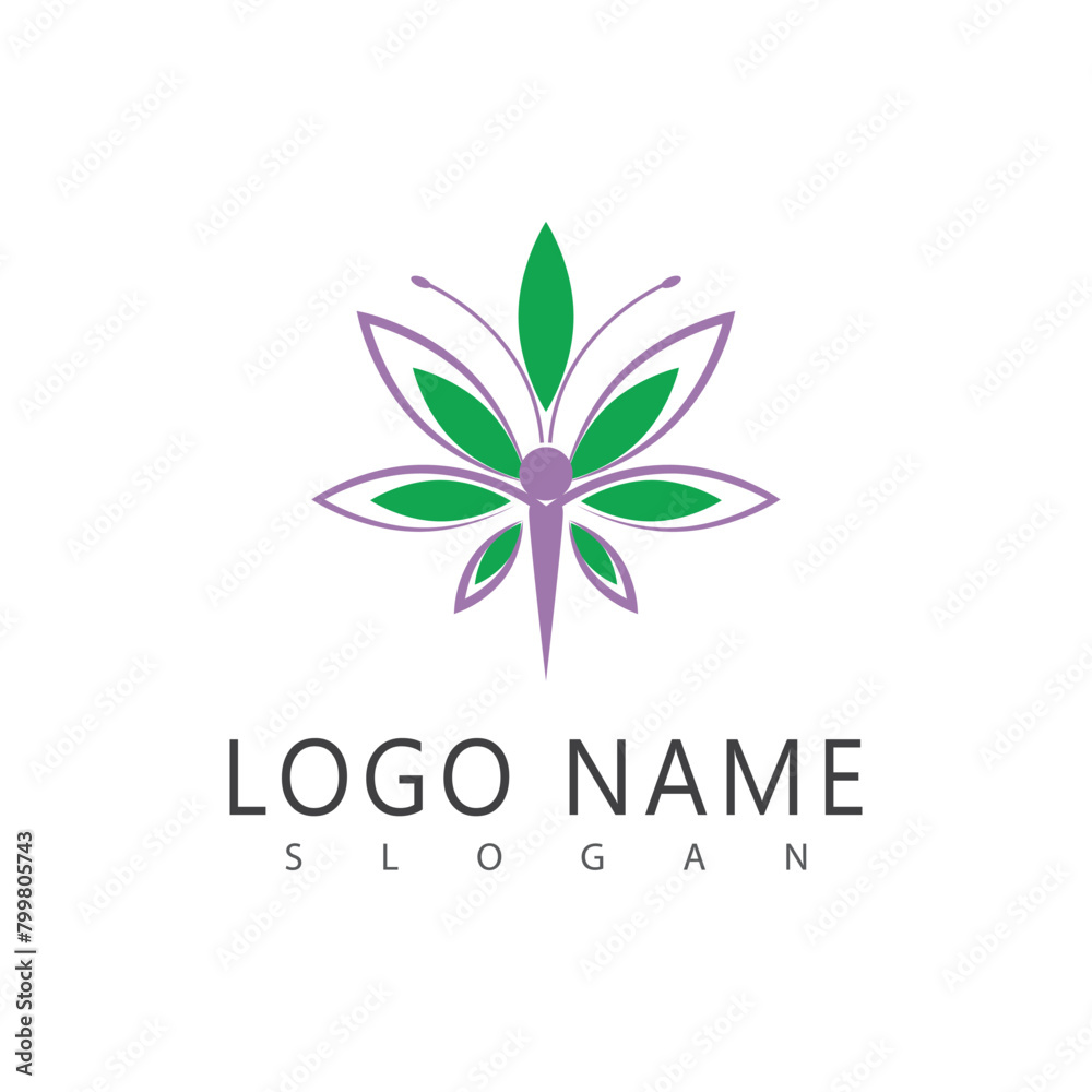 Cannabis logo vector template symbol design Cannabis logo vector template symbol design