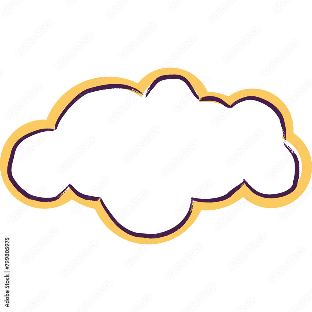 Playful Cloud Brush Sign Playful Cloud Brush Sign