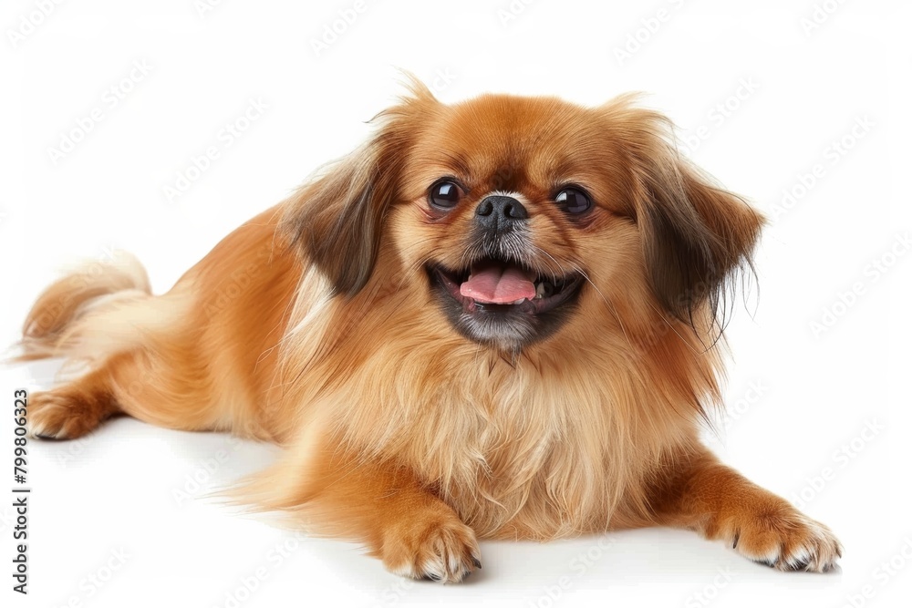 The Pekingese dog breed, known for its small size and lion-like appearance The Pekingese dog breed, known for its small size and lion-like appearance