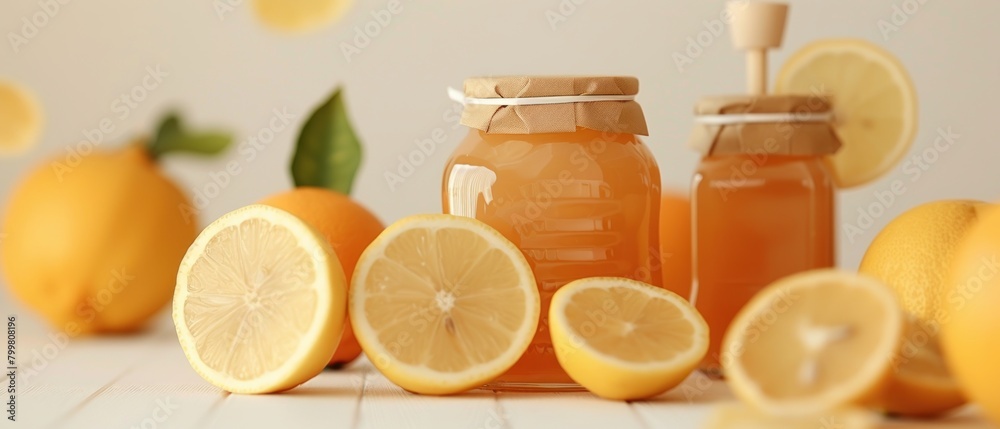 Honey and lemon still life Honey and lemon still life