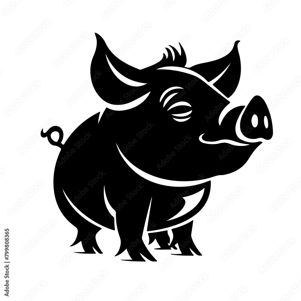 Fototapeta premium Animal silhouette icon black