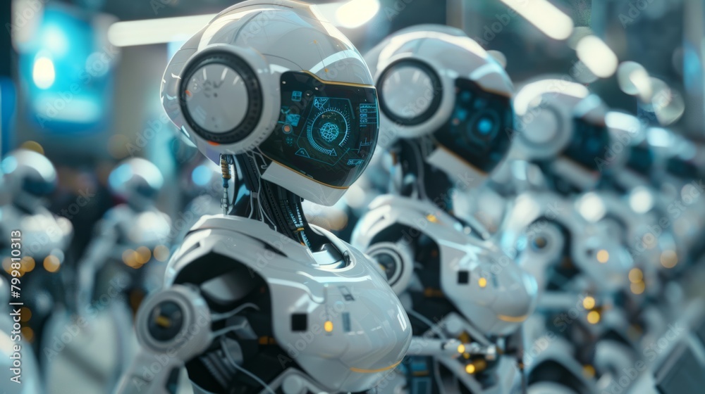 3D Artificial Intelligence AI research on the development of robots and cyborgs for the future of people living and machine learning for computer brains 3D Artificial Intelligence AI research on the development of robots and cyborgs for the future of people living and machine learning for computer brains