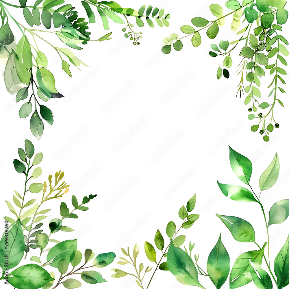 fresh and natural design with green foliage on isolated background fresh and natural design with green foliage on isolated background