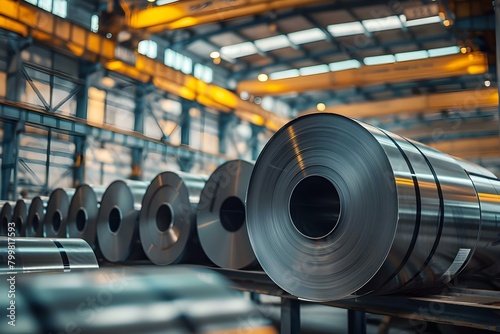 Steel Supplies for Construction and Manufacturing in an Industrial Warehouse. Concept Steel Products, Construction Supplies, Manufacturing Materials, Industrial Warehouse, Metal Fabrication