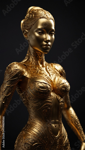 a female humanoid statue