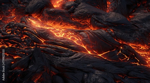 Fiery Volcanic Landscape photo