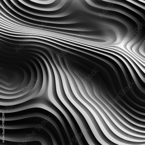 Abstract Monochrome Waves