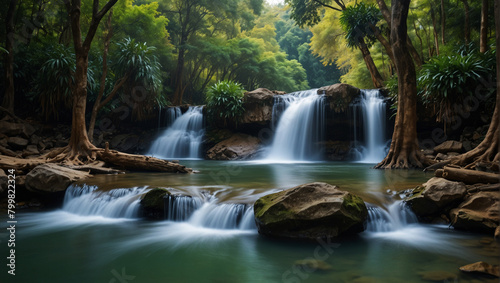 waterfall in the woods © Akbar