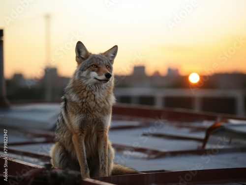 Coyote at Sunset