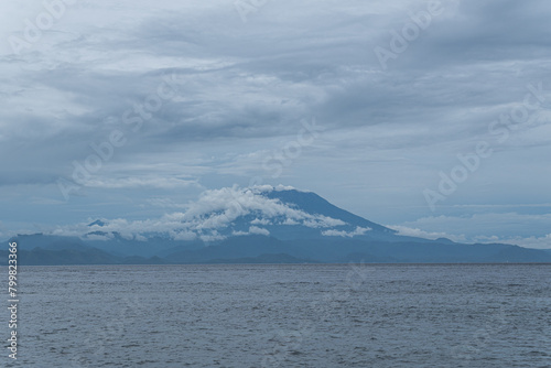 Mount Batur View from Nusa Penida  Bali