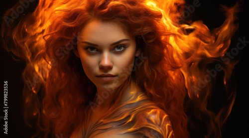 Fiery Redhead Portrait © Balaraw