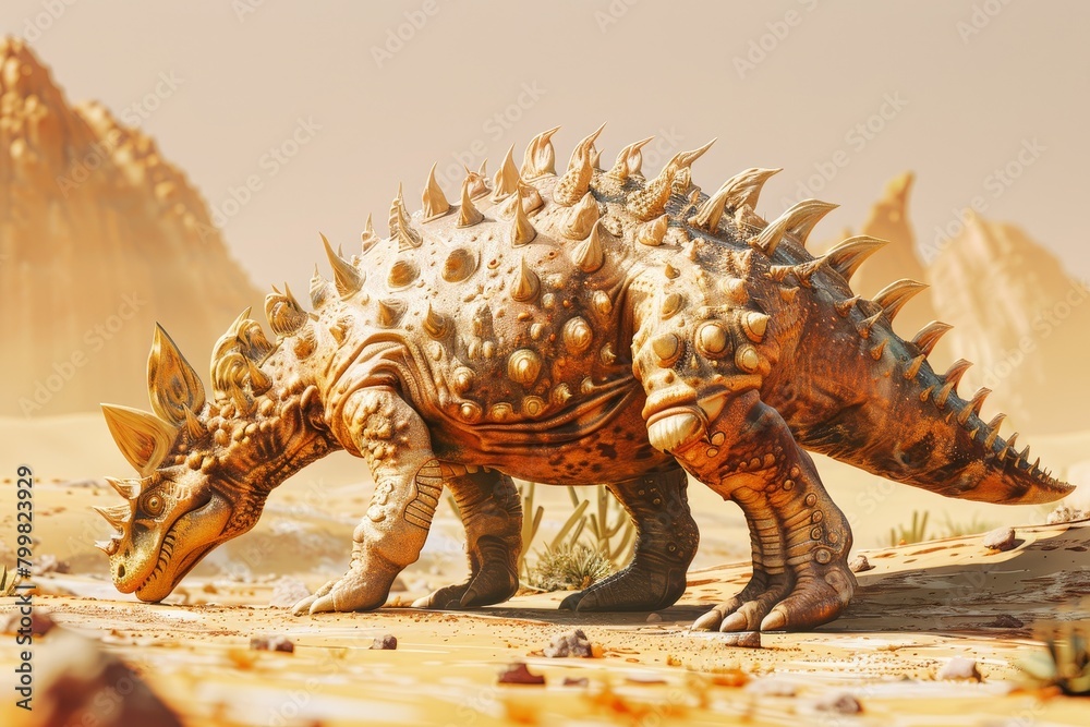 dinosaurs, one of which is a Stegosaurus dinosaurs, one of which is a Stegosaurus