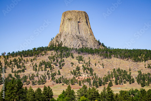 Devils Tower National Monument, Butte in Wyoming photo