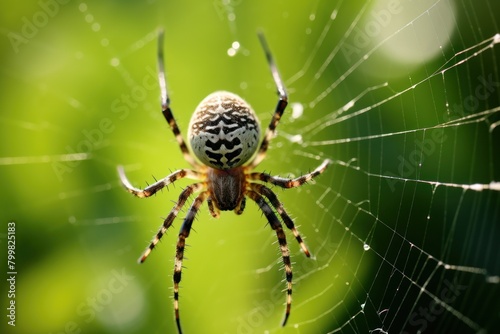 Close-up of a spider on a web