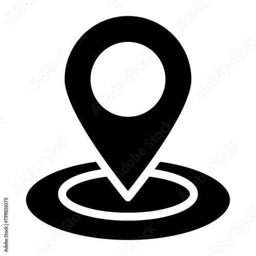 Location pin icon. Map pin place marker. Location icon.  photo