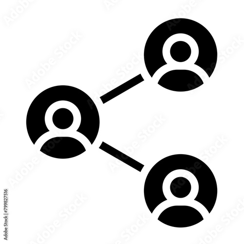 third party icon. people network and connecting people icon	
