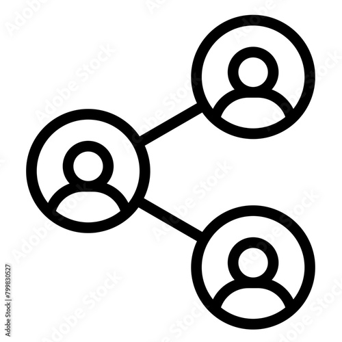 third party icon. people network and connecting people icon	
